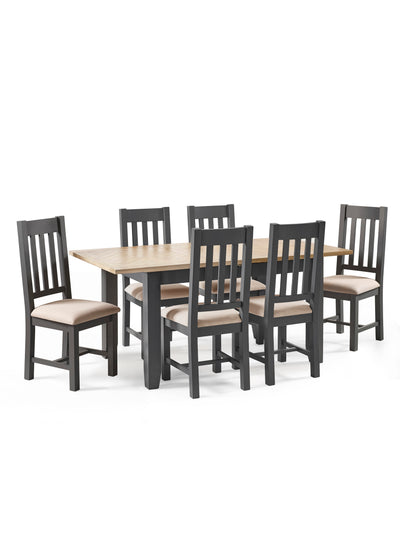 Bordeaux Dining Chairs Dark Grey (Set Of 2)
