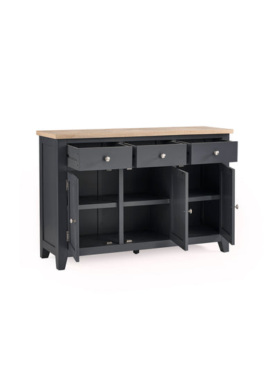Bordeaux Sideboard Dark Grey – Dark Grey and Oak
