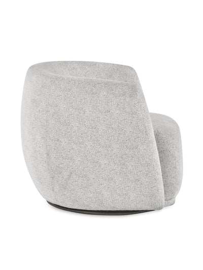 Bowline Cream Chenille Upholstered Swivel Accent Chair – Oyster Chenille