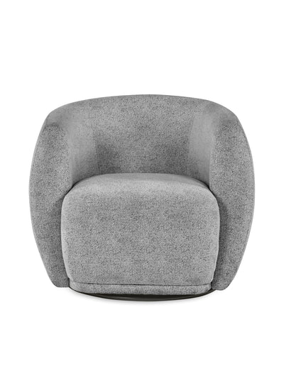 Bowline Grey Chenille Upholstered Swivel Accent Chair – Fossil Chenille