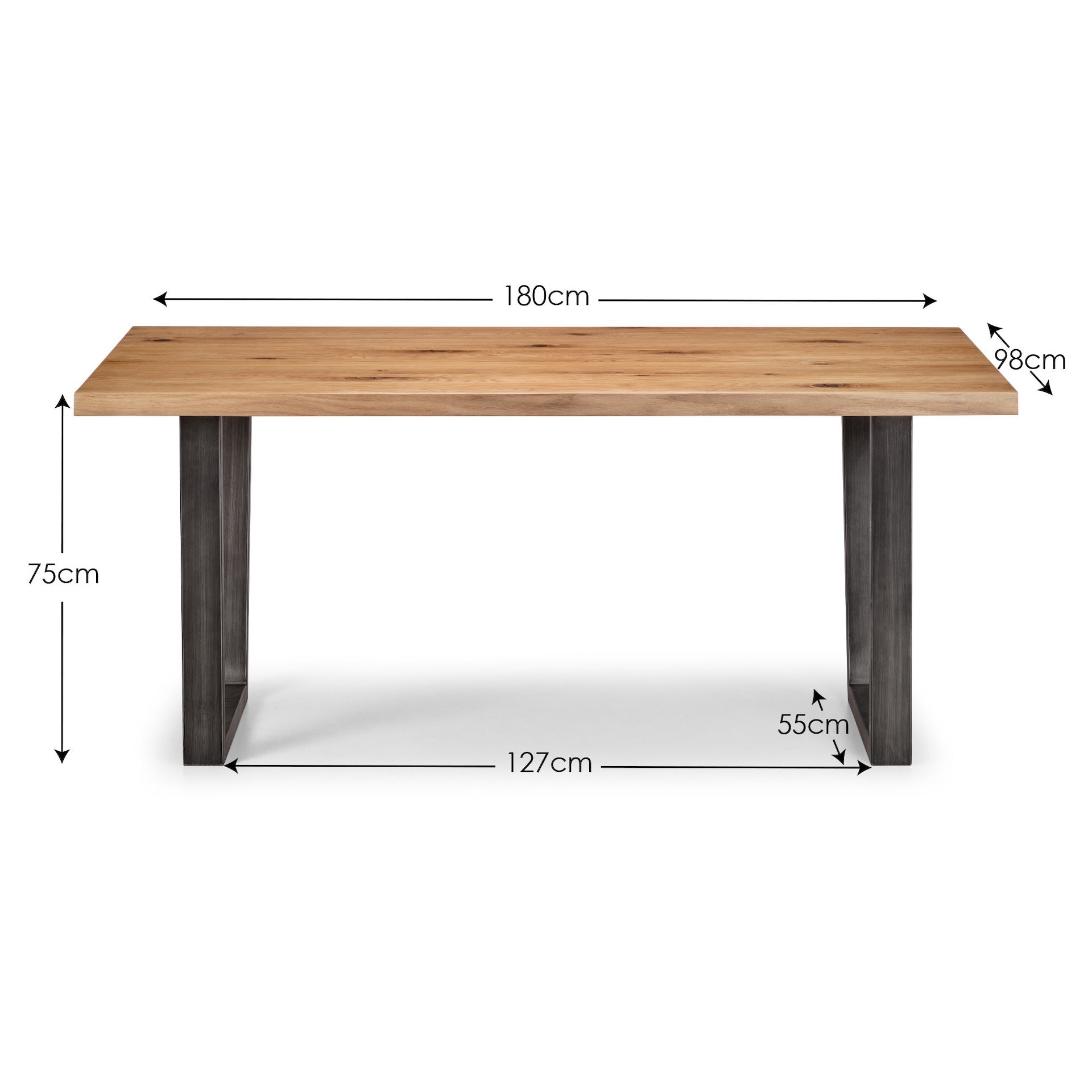 Brooklyn Dining Table - Oak – Julian Bowen, view 5