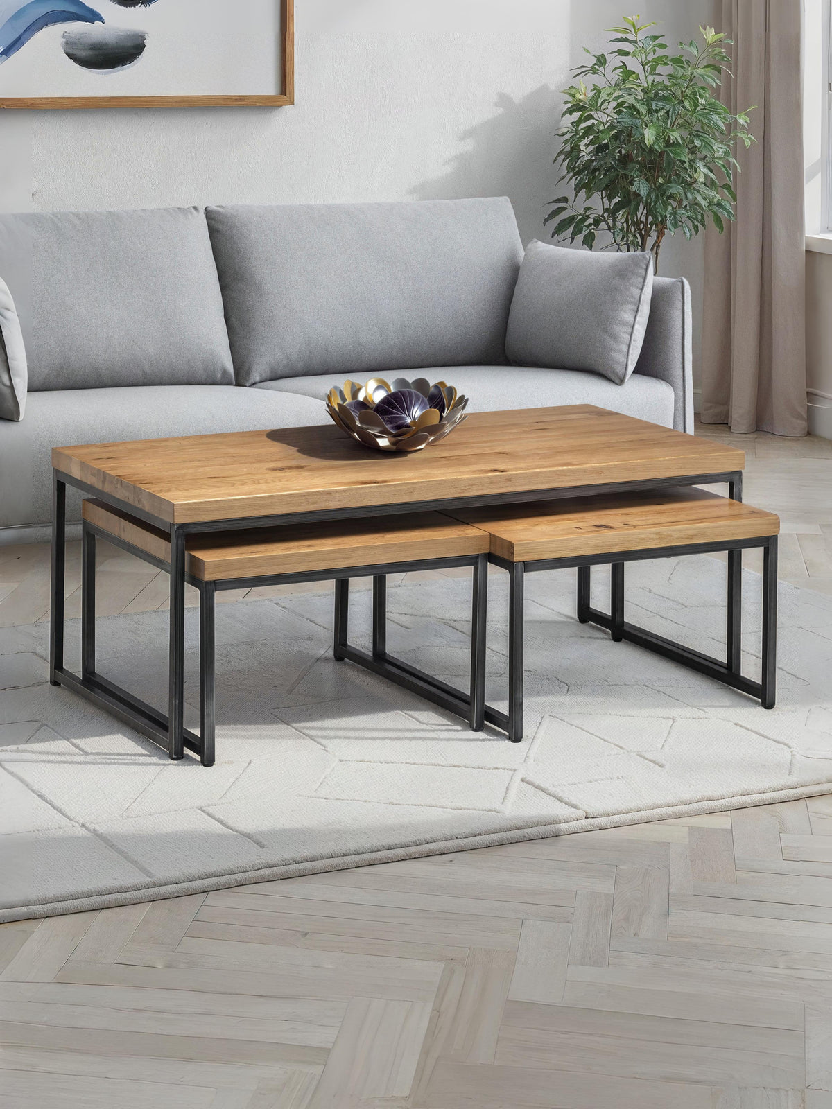 Brooklyn Oak Nesting Coffee Tables