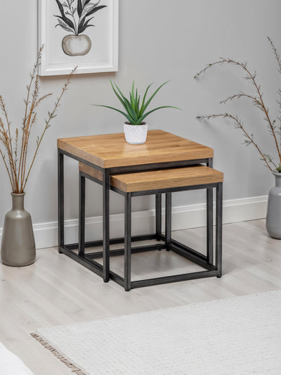 Brooklyn Oak Nesting Lamp Tables