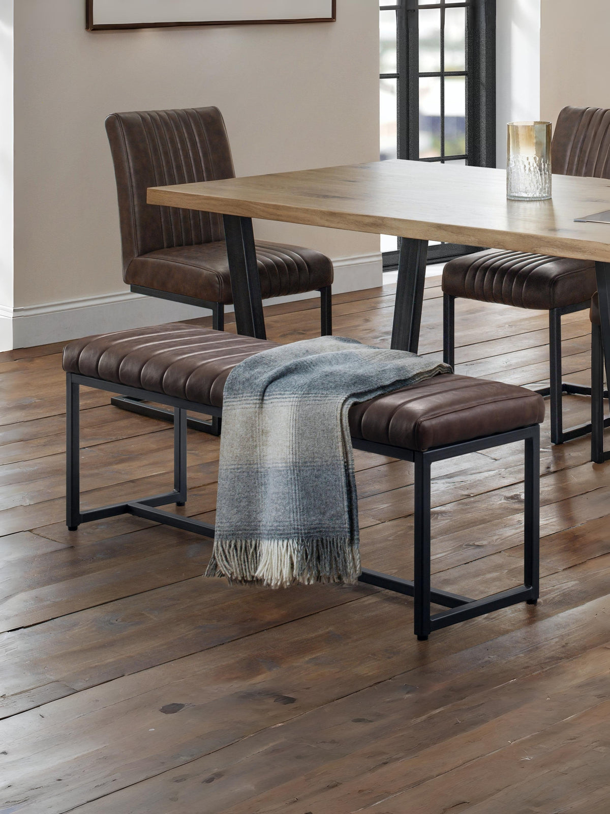 Brooklyn Upholstered Bench - Brown