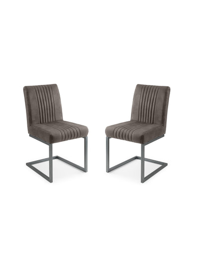 Brooklyn Dining Chairs - Charcoal Grey (Set Of 2)