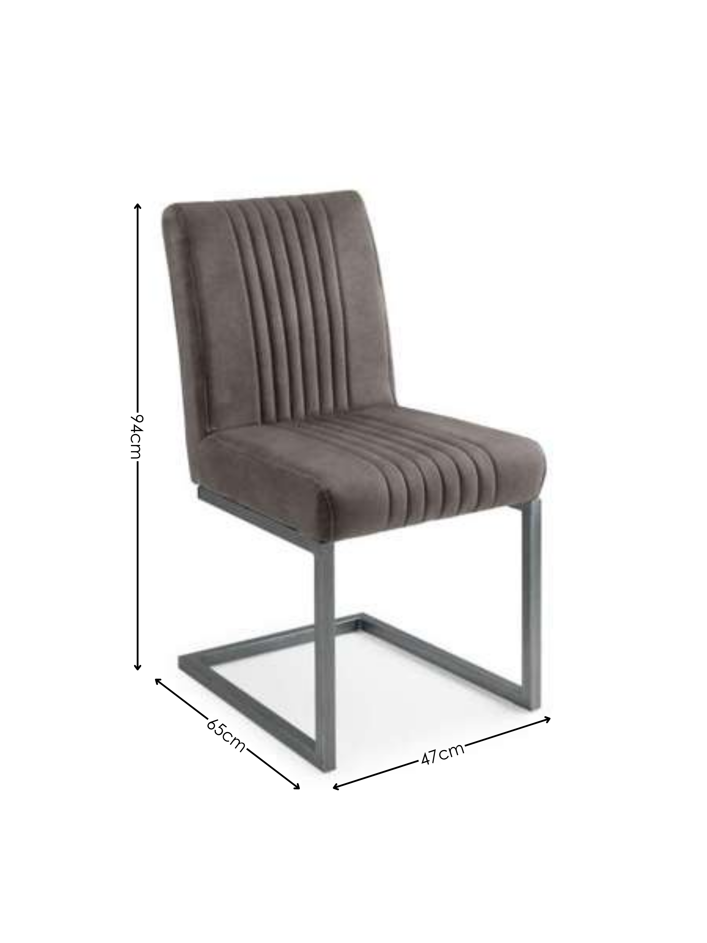 Brooklyn Dining Chairs - Charcoal Grey (Set Of 2)