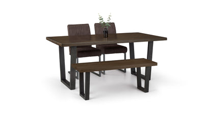 Brooklyn Dining Table - Dark Oak – Julian Bowen, view 4