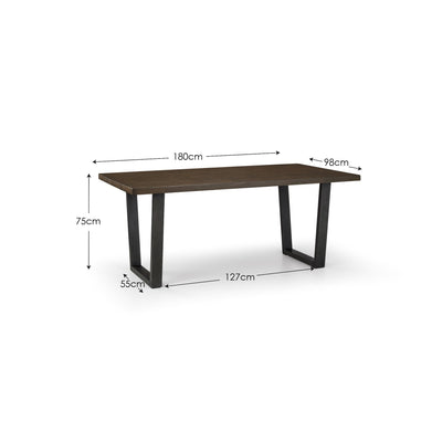 Brooklyn Dining Table - Dark Oak – Julian Bowen, view 5