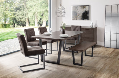 Brooklyn Dining Table - Dark Oak – Julian Bowen, view 6