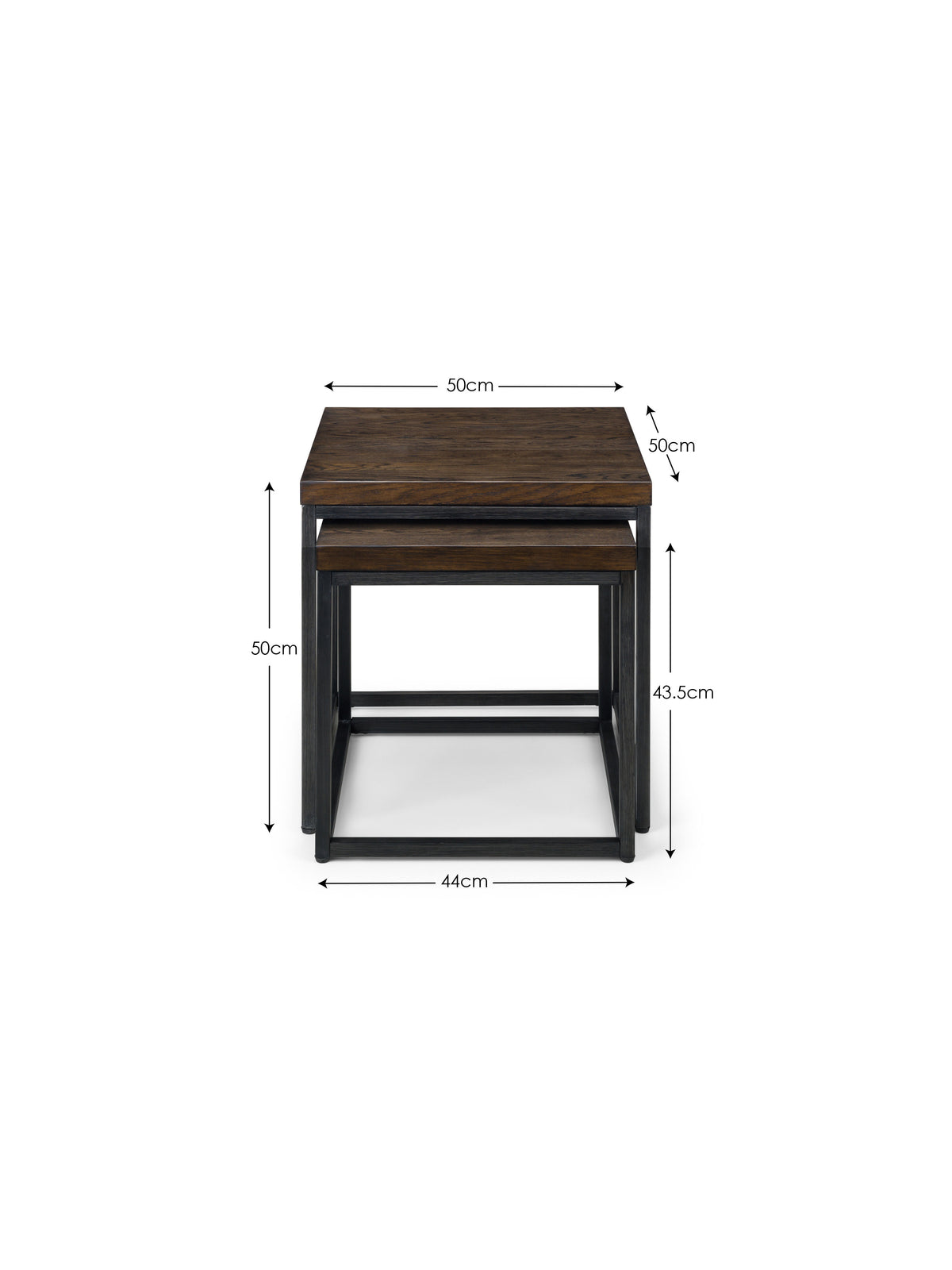 Brooklyn Nesting Lamp Tables - Dark Oak