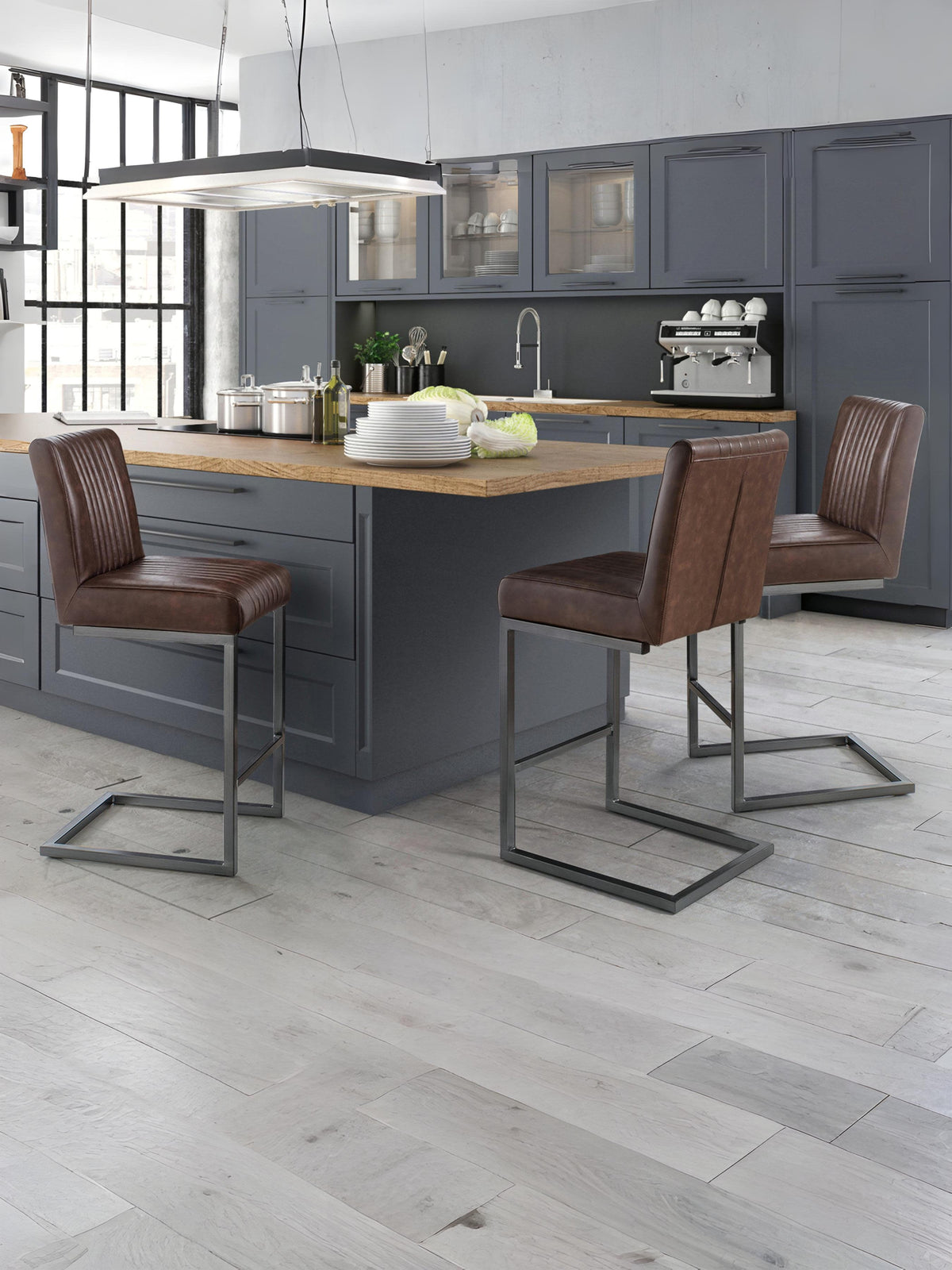 Brooklyn Barstools - Brown (Set Of 2)
