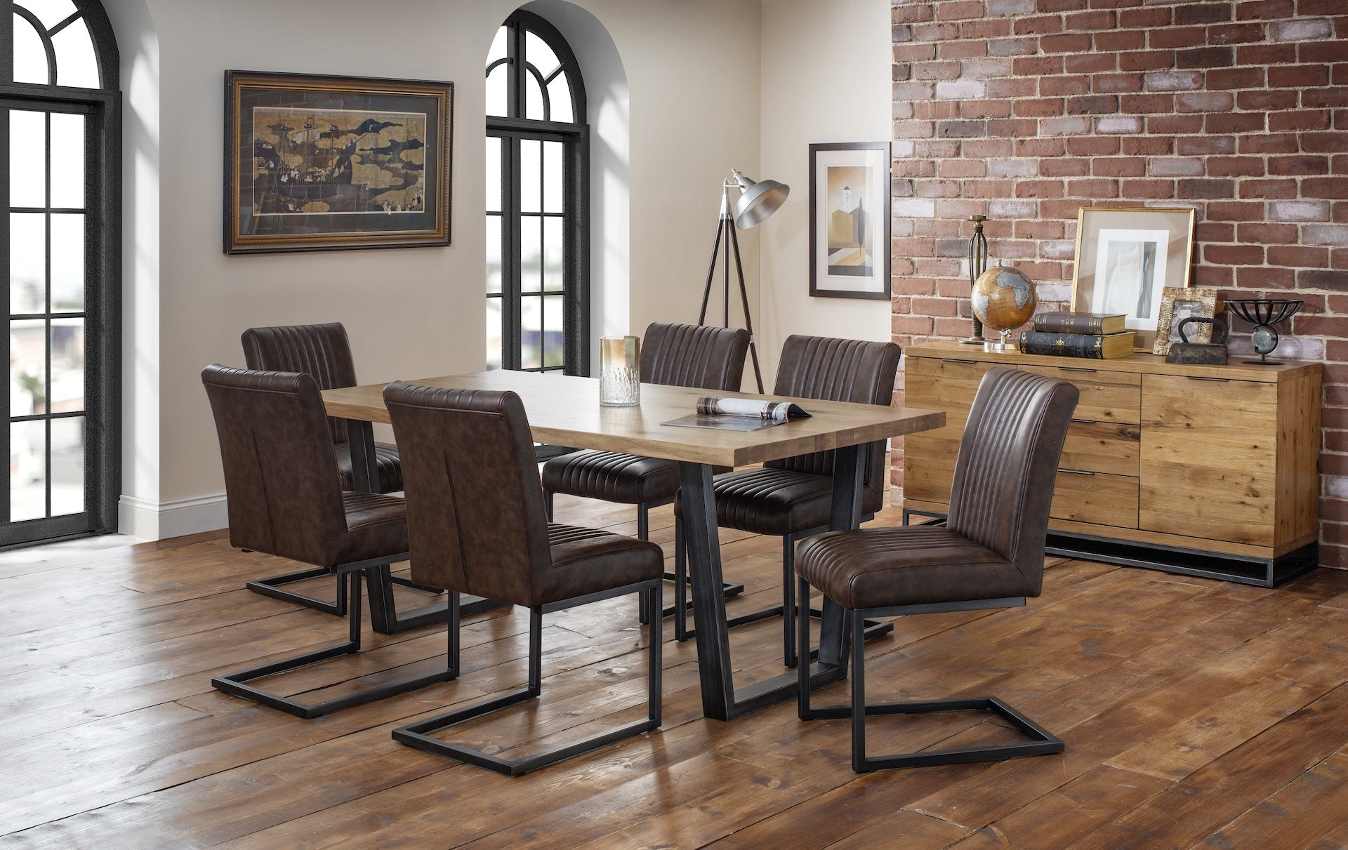 Brooklyn Chairs - Brown (Set of 2) – Julian Bowen, view 2