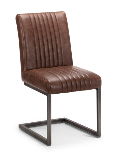 Set Of 4 Brooklyn Chair – Brown Faux Leather