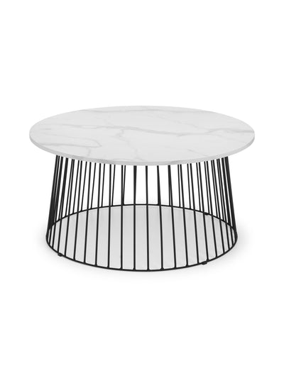 Broadway Round Coffee Table - White Marble
