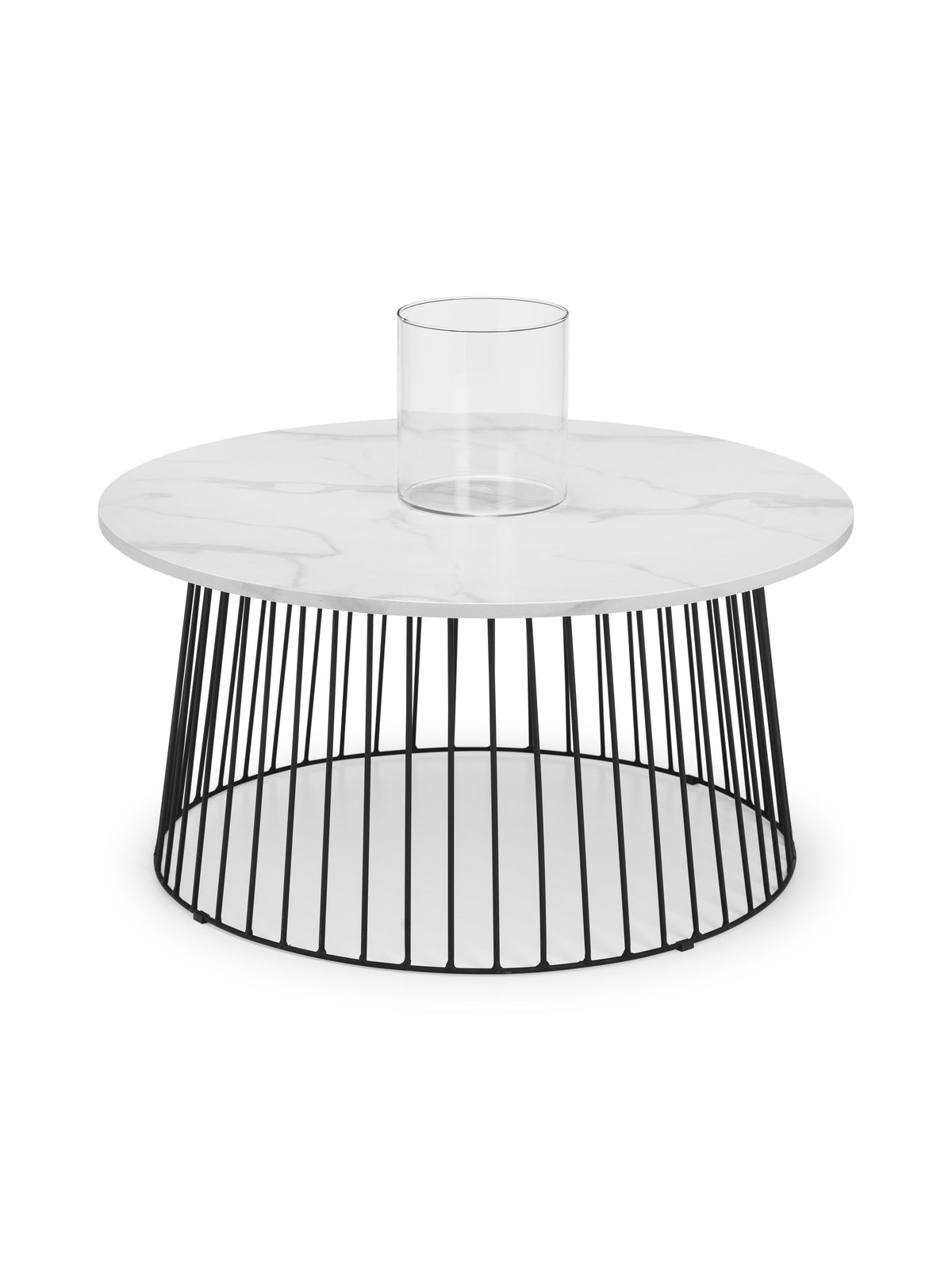 Broadway Round Coffee Table - White Marble