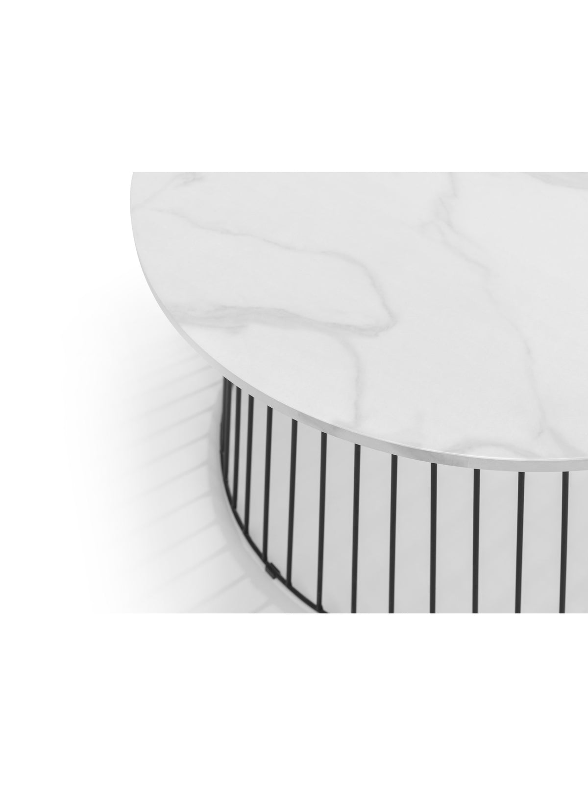 Broadway Round Coffee Table - White Marble