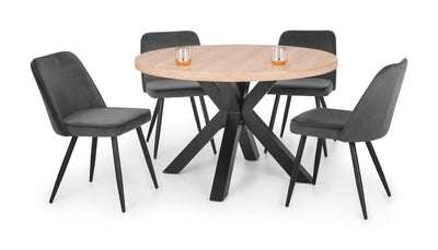 Burgess Dining Chairs - Grey (Set of 2) – Julian Bowen, view 5