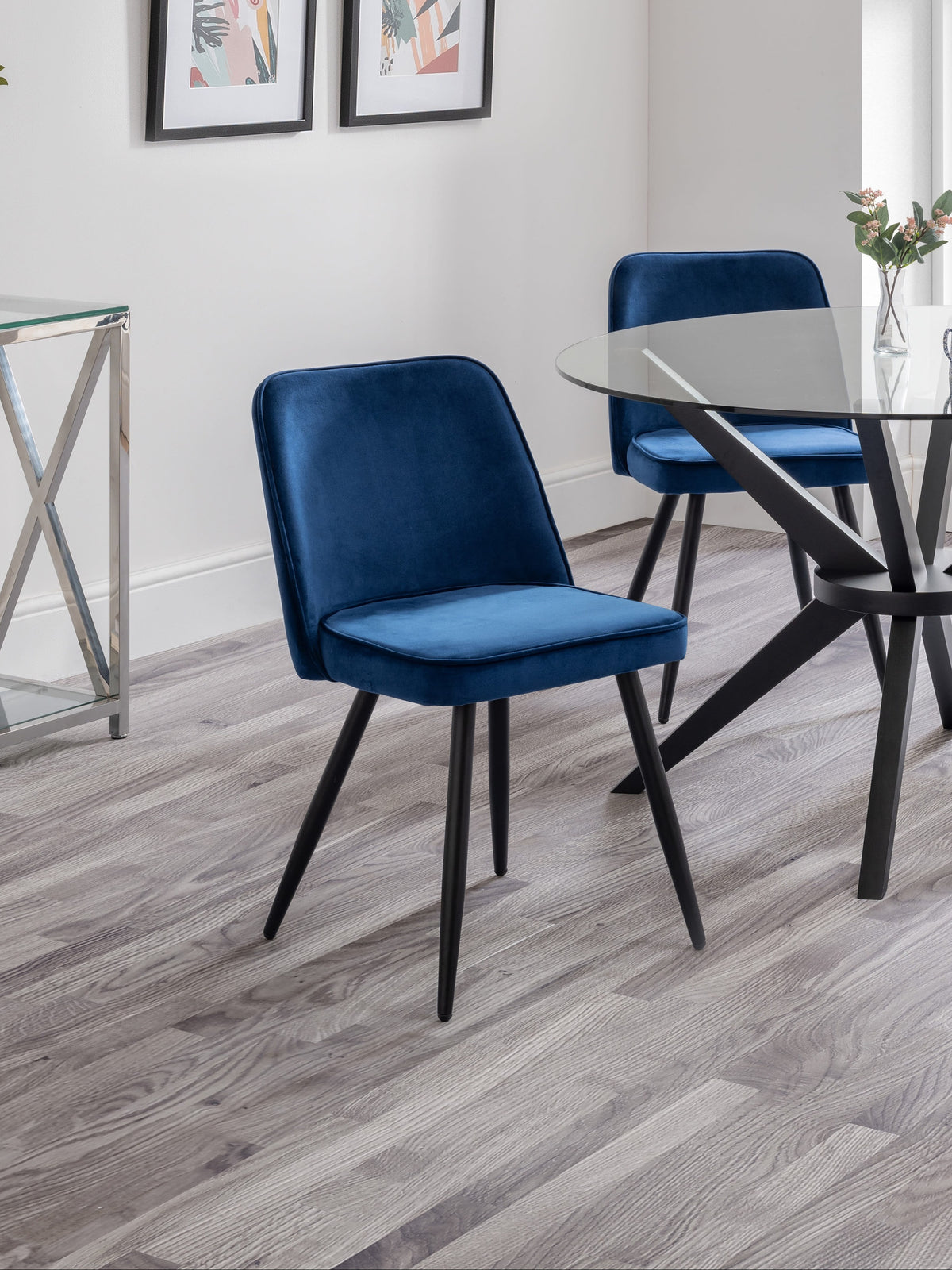 Burgess Dining Chairs - Blue (Set of 2)