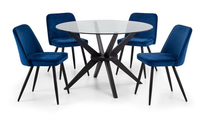 Burgess Dining Chairs - Blue (Set of 2) – Julian Bowen, view 5