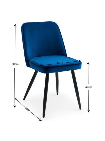 Burgess Dining Chairs - Blue (Set of 2)