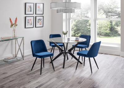 Burgess Dining Chairs - Blue (Set of 2) – Julian Bowen, view 2