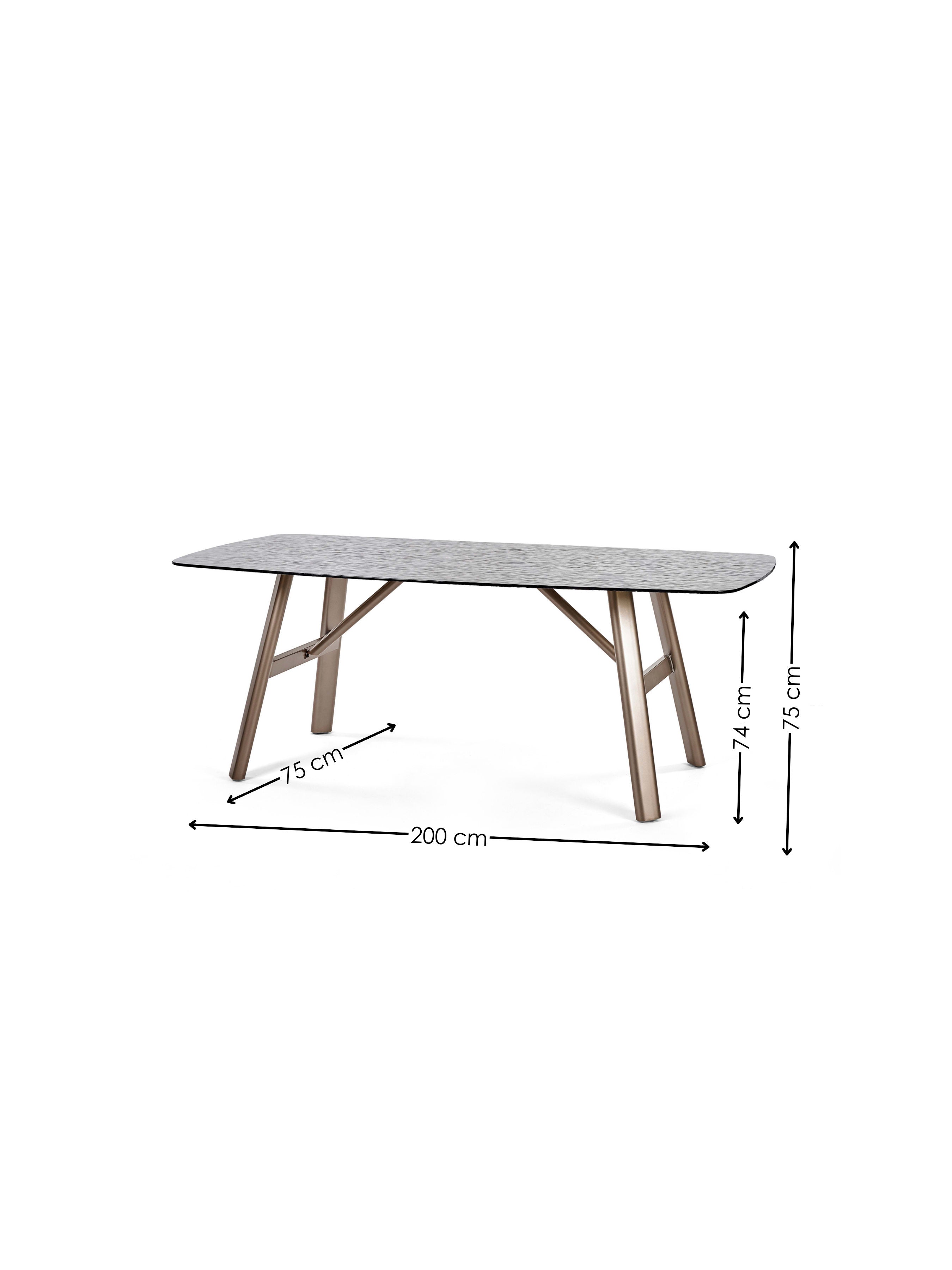 Callisto Rectangular Smoked Bubble Glass Dining Table Set with 4 Holly Fully Upholstered Grey Chenille Dining Chairs – Taupe and Brushed Bronze
