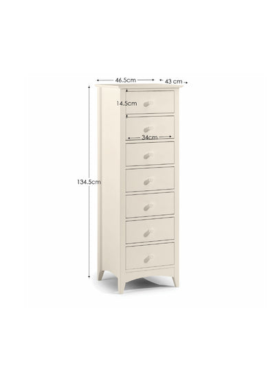Cameo 7 Drawer Narrow Chest