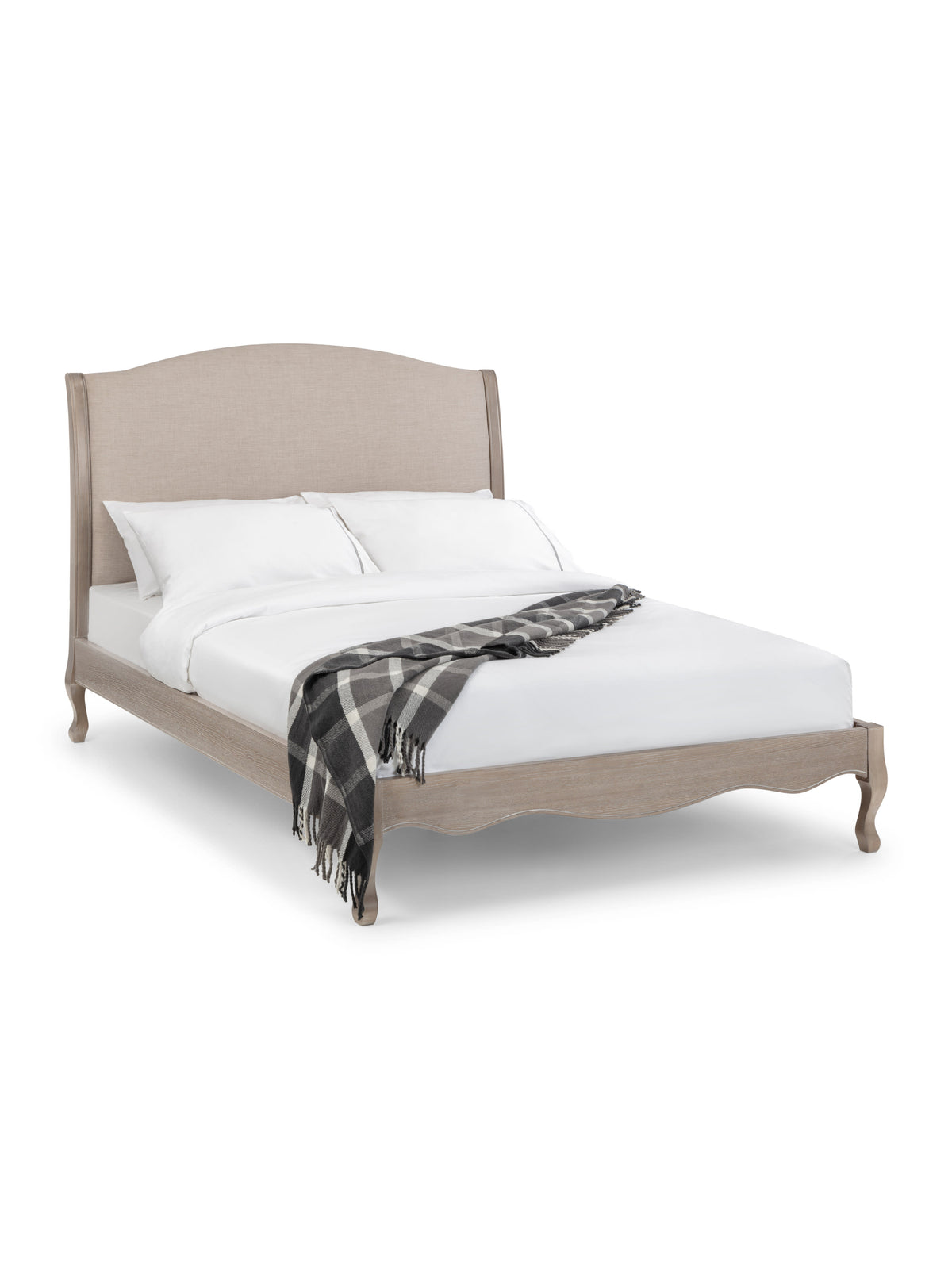 Camille Wood & Fabric Bed