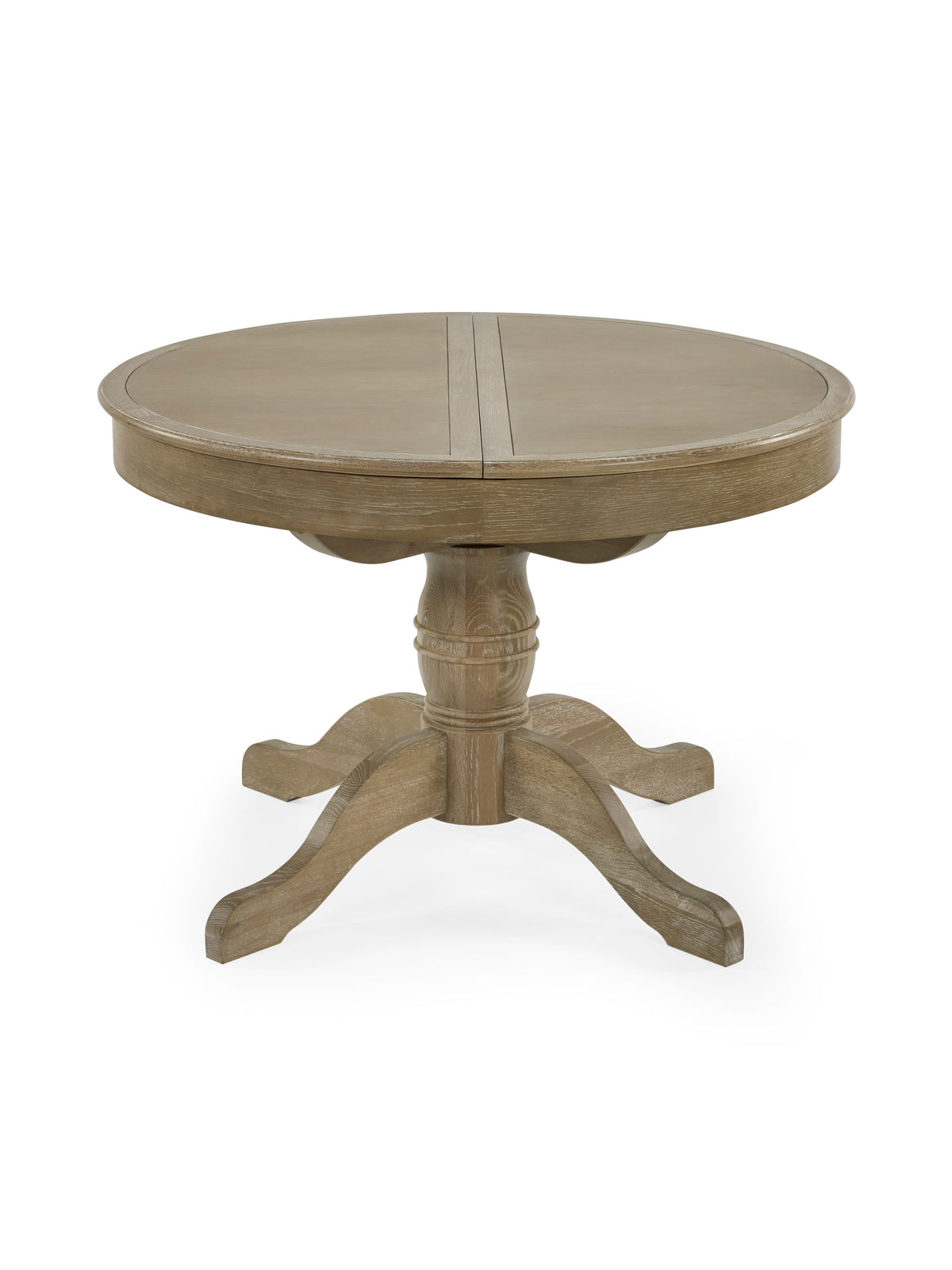 Camille Limed Oak 110-145cm Round to Oval Extending Dining Table