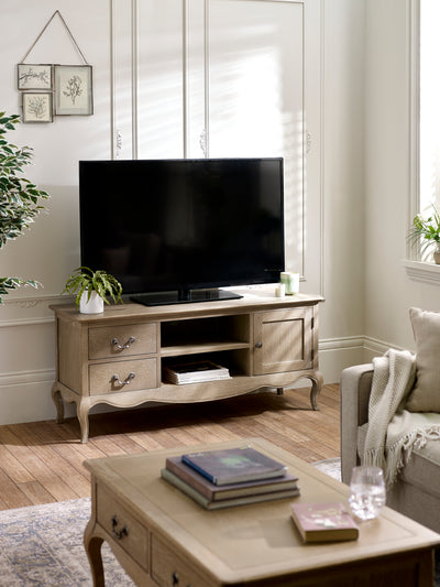 Camille French Style TV Unit – Limed Oak