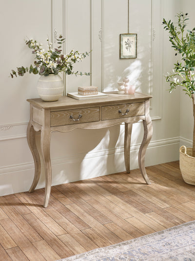 Camille Console Table – Limed Oak