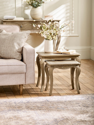 Camille Nesting Tables – Limed Oak