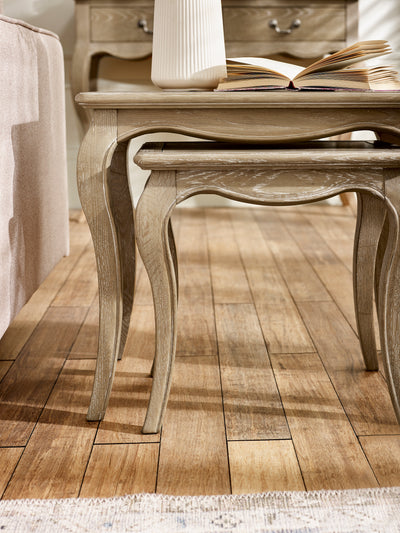 Camille Nesting Tables – Limed Oak