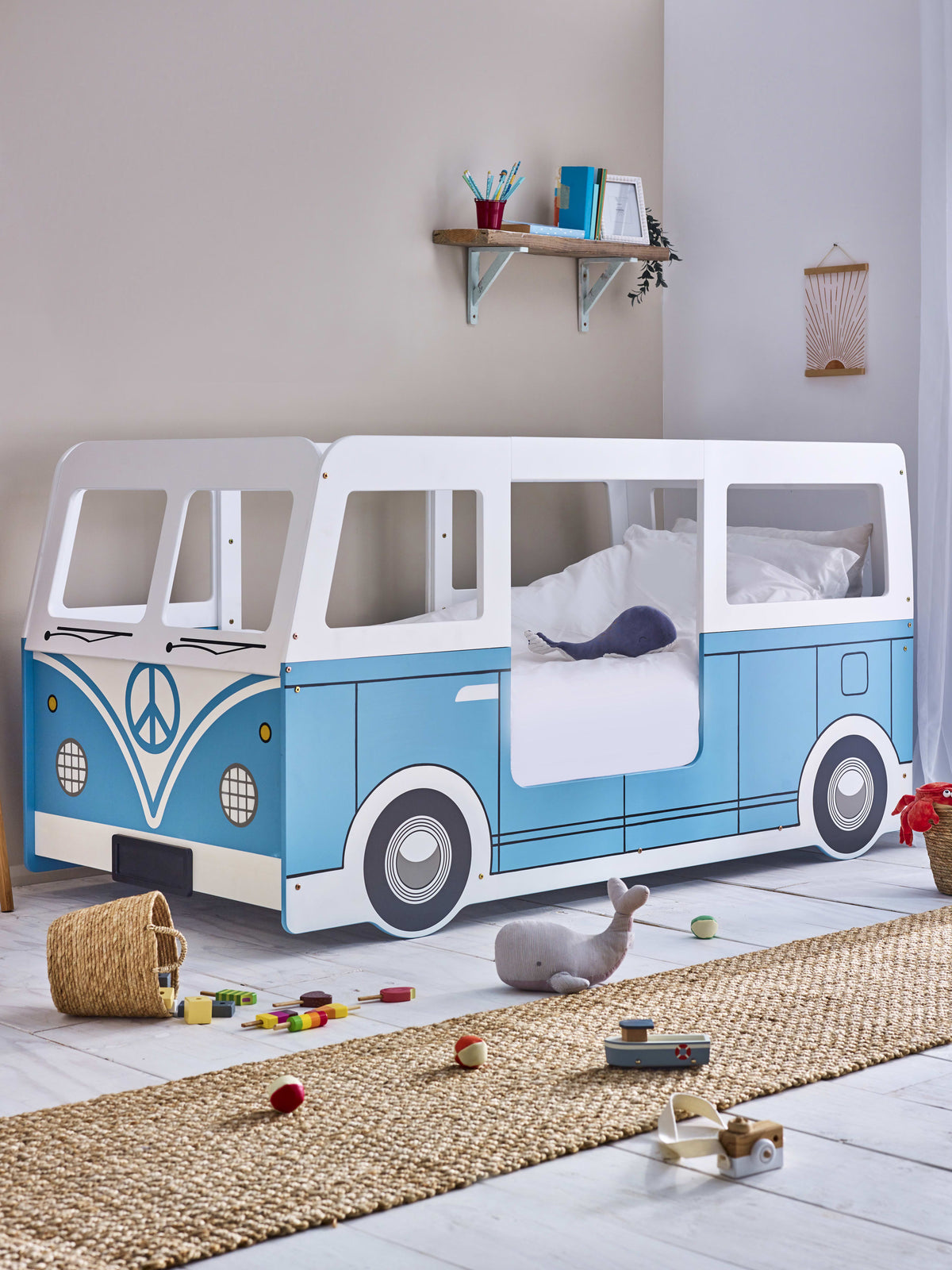 Campervan Bed - Light Blue