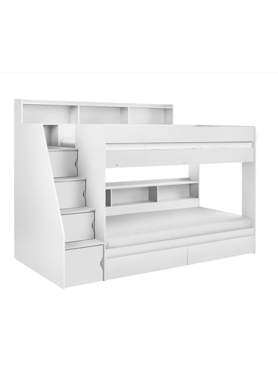 Camelot Staircase Bunk All White