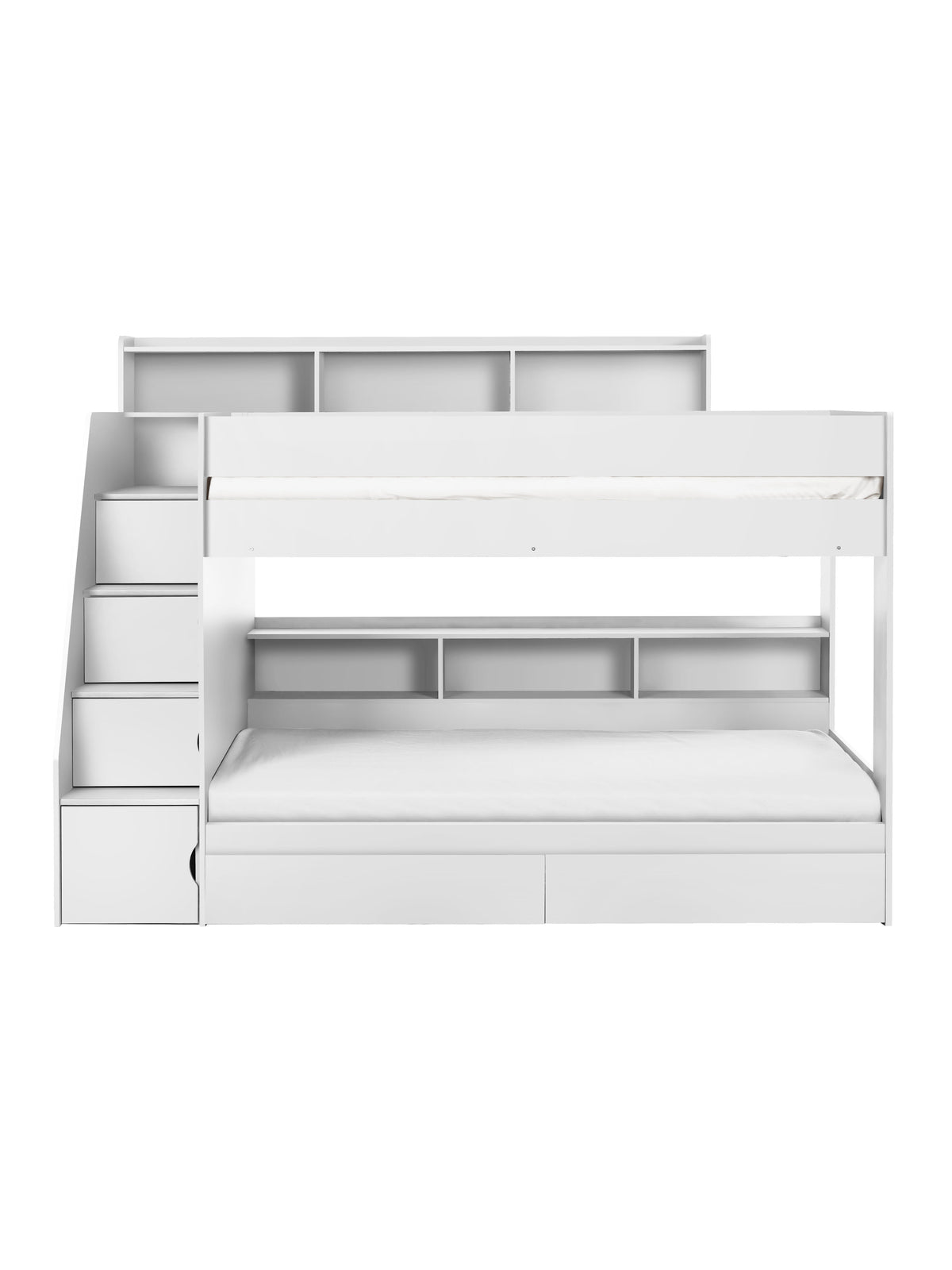 Camelot Staircase Bunk All White