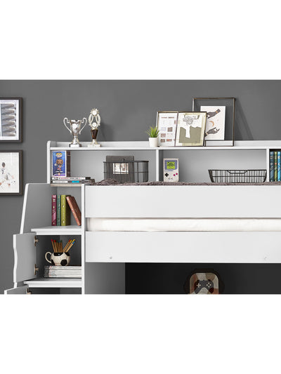 Camelot Staircase Bunk All White