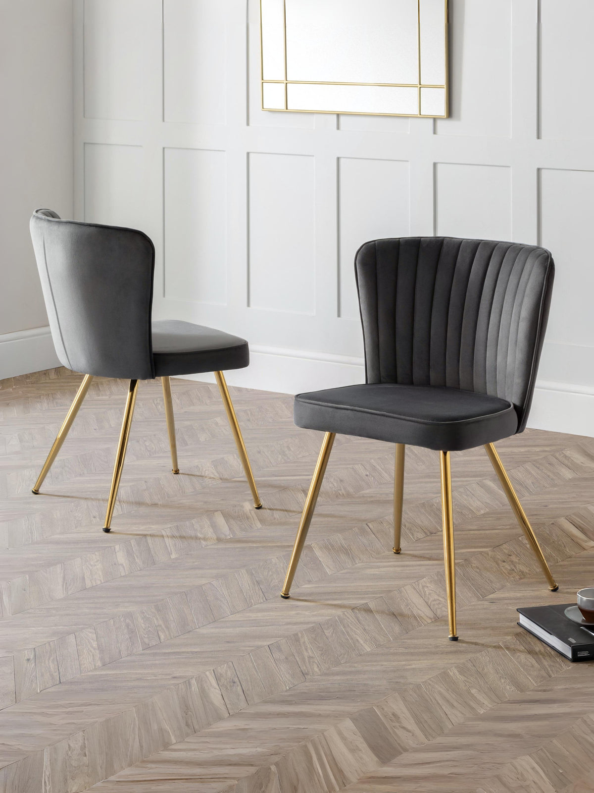 Cannes Dining Chairs - Grey (Set of 2)