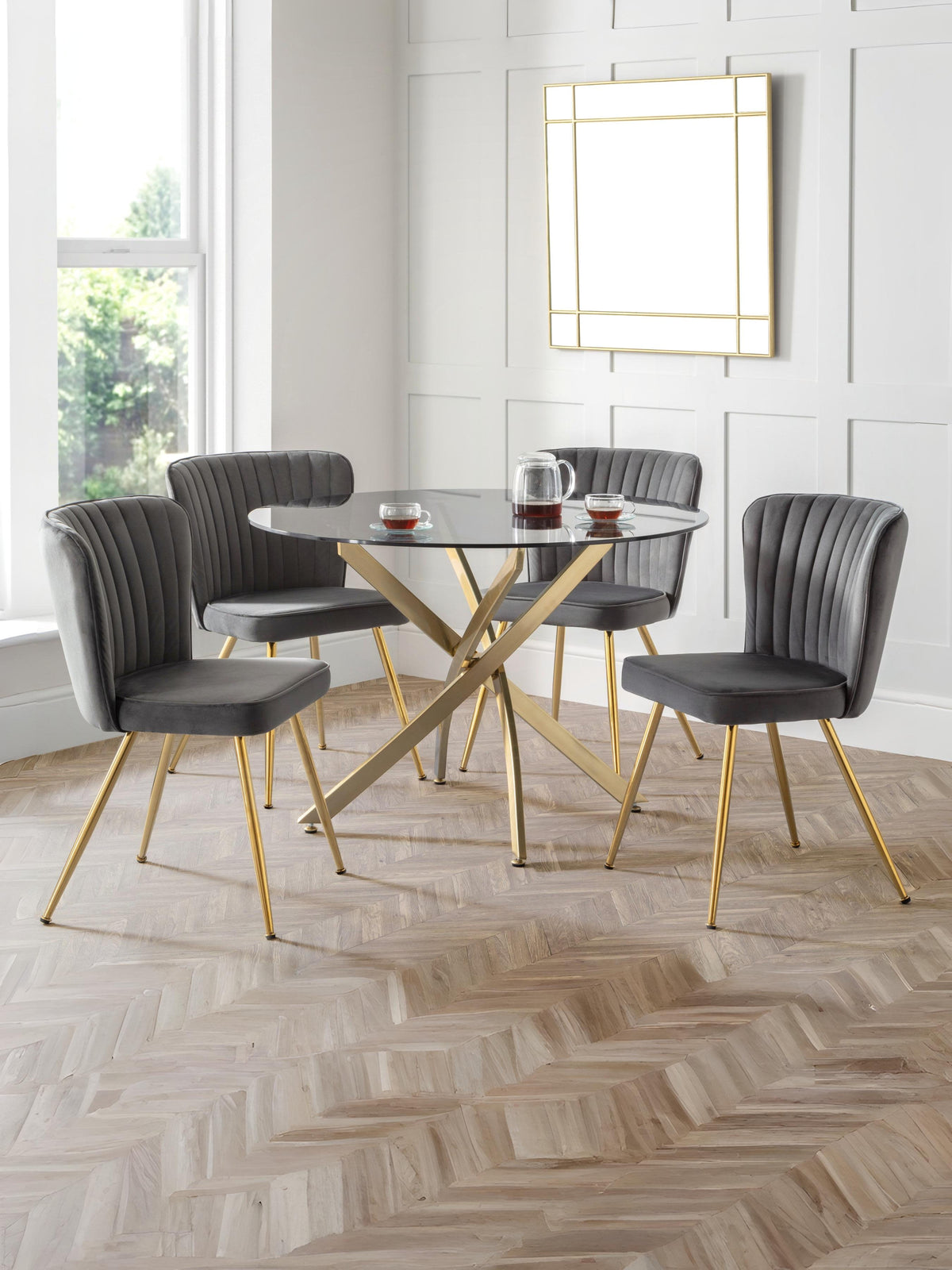 Cannes Dining Chairs - Grey (Set of 2)
