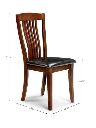 Canterbury Rectangular Extending Table and 4 Canterbury Chairs – Mahogany Effect