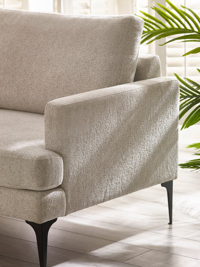 Carrera Oyster Cream Chenille 3 Seater Sofa – Oyster Chenille