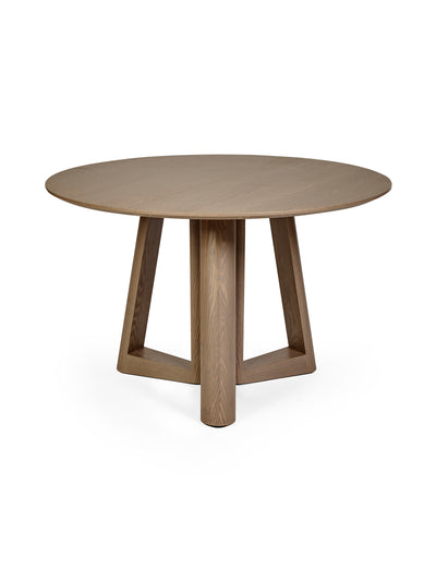 Caravelle Round 4 Seater Dining Table – Smokey Oak Effect