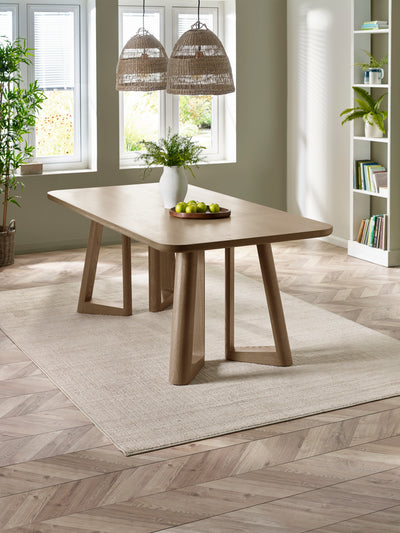Caravelle Rectangular 4-6 Seater Dining Table – Smokey Oak Effect