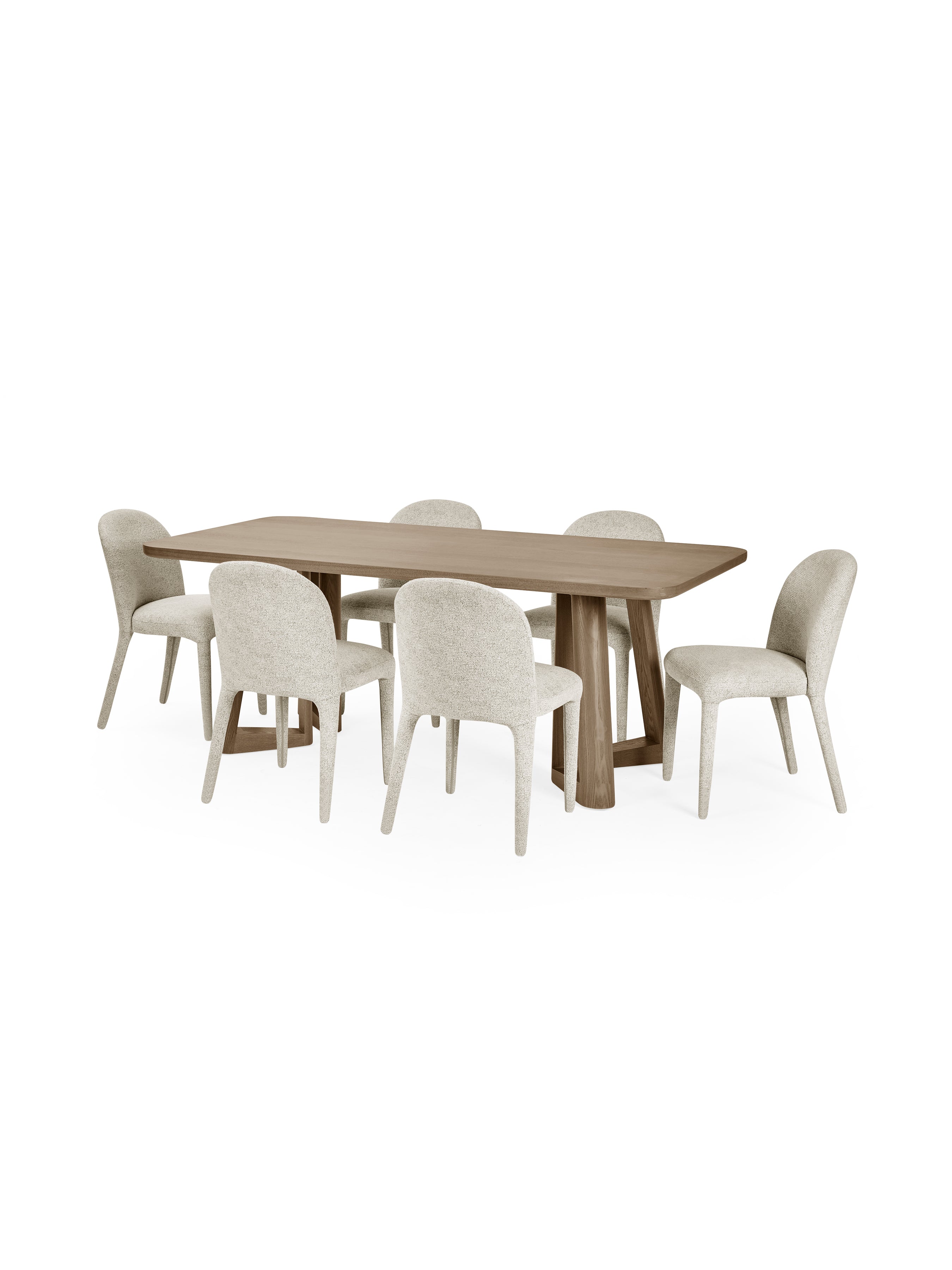 Caravelle Rectangular 4-6 Seater Dining Table – Smokey Oak Effect