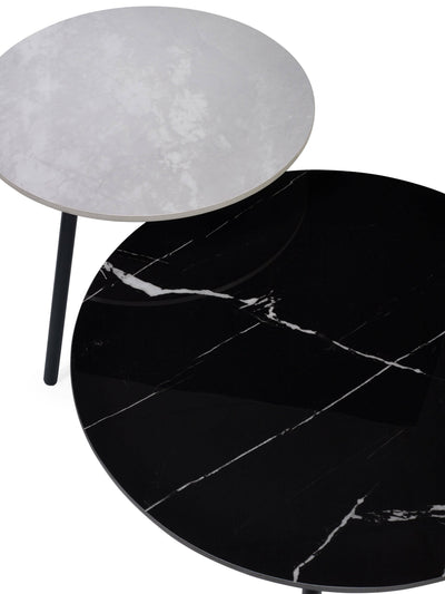 Casper Set of Side Tables Grey and Black