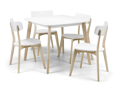 Casa Square Dining Table White/Oak – Julian Bowen, view 5