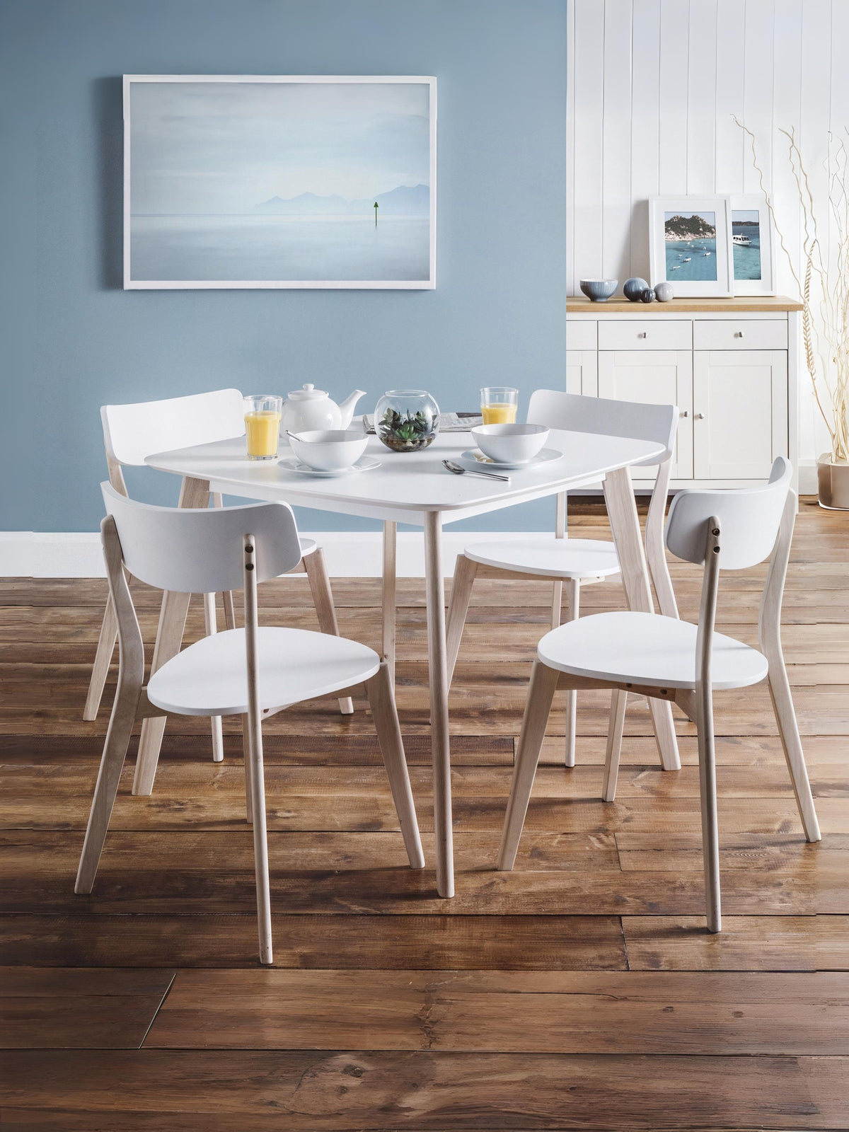 Casa Square Dining Table White/Oak