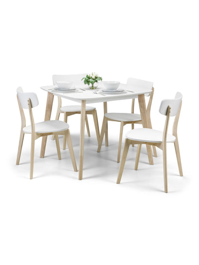 Casa Square Dining Table White/Oak