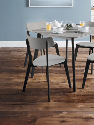 Set of 4 Casa Grey and Black Dining Chairs