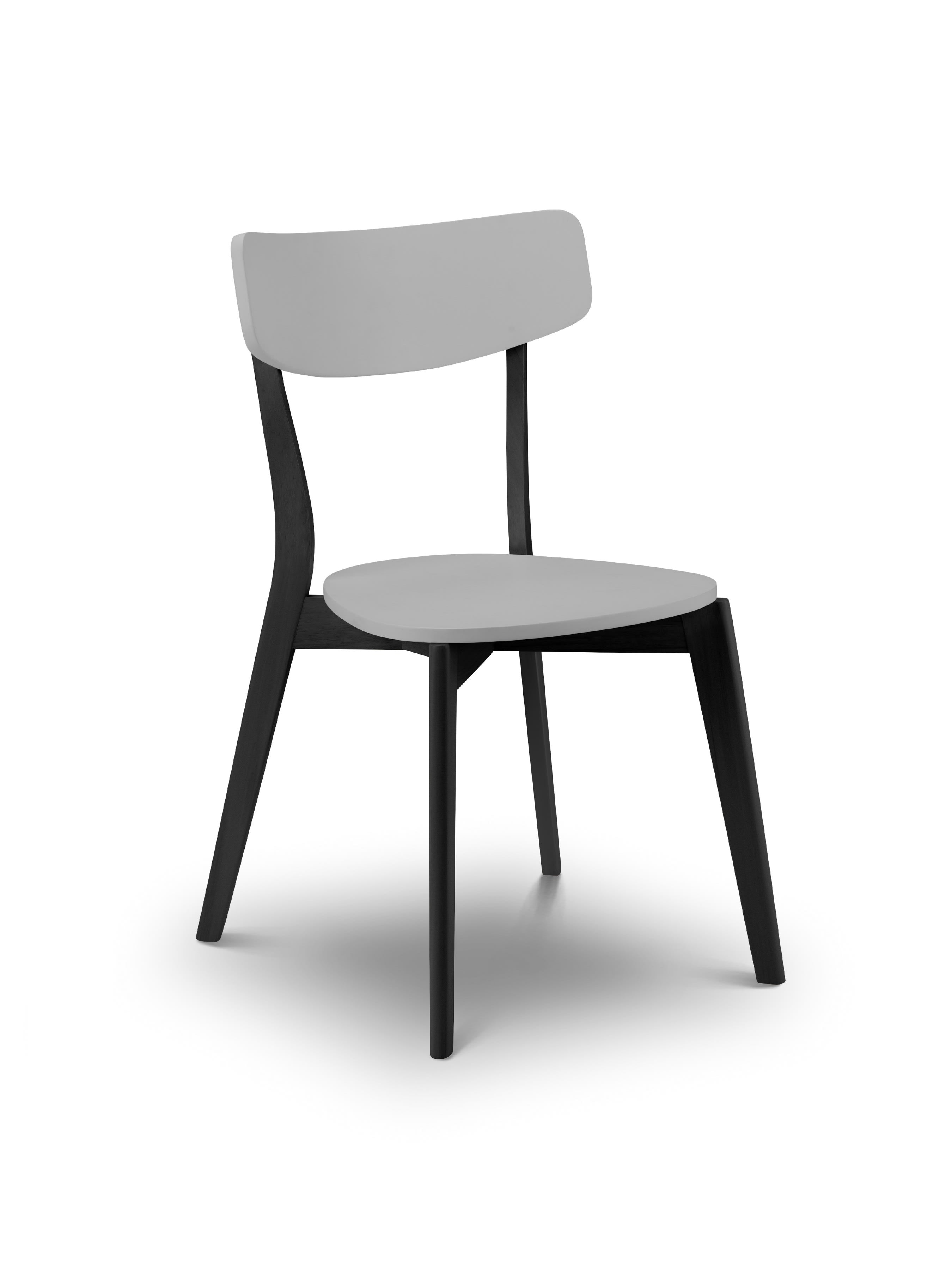 Set of 4 Casa Grey and Black Dining Chairs